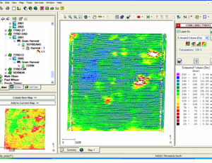 Yield Mapping software screenshot